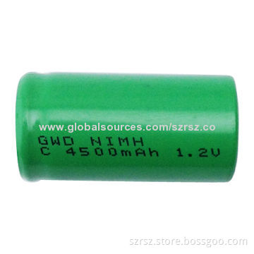 NiMH Battery, 1.2V, 4500mAh Capacity